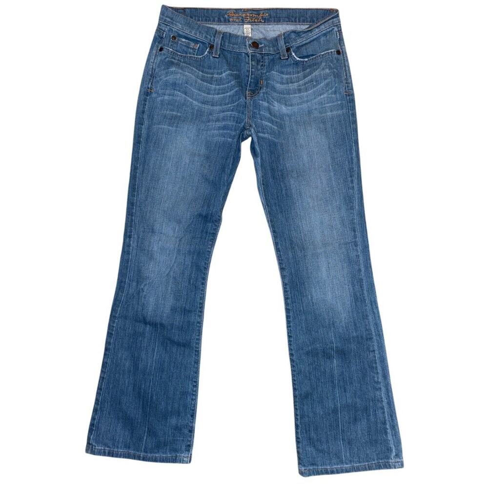 VTG Abercrombie And Fitch Y2K Emma Straight Low Rise Jeans Sz 4 Stretch Women's